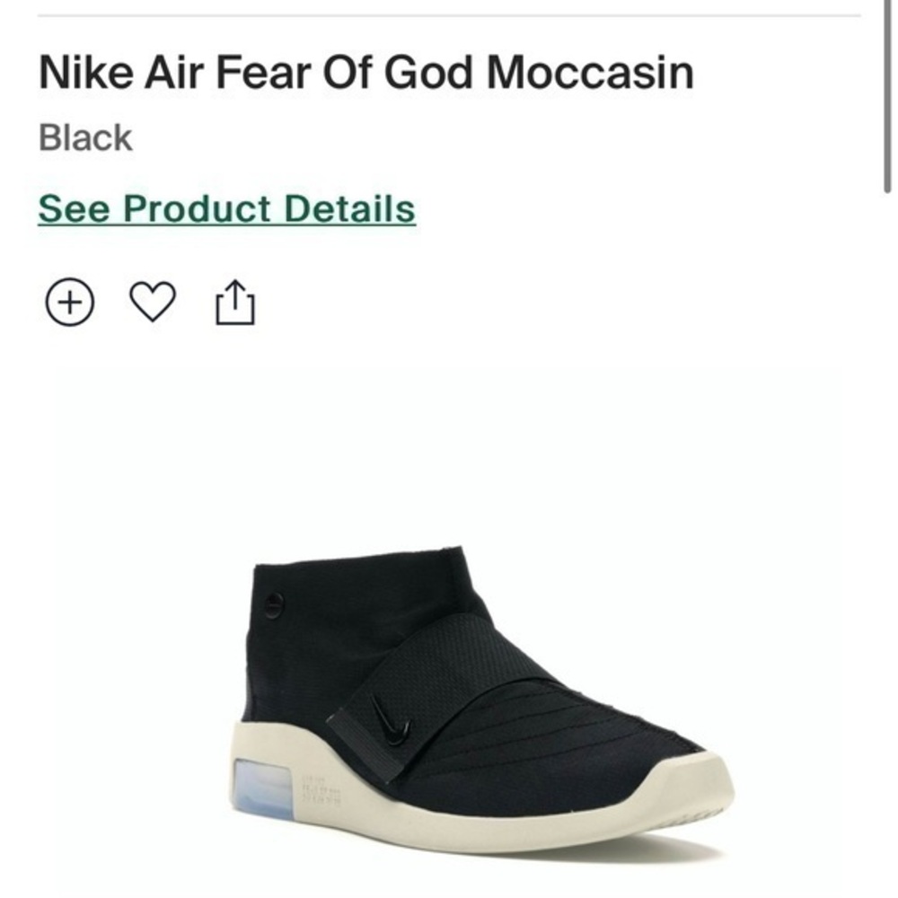 Fear of God Athletic Moccasin Slip-On in Black and Cream